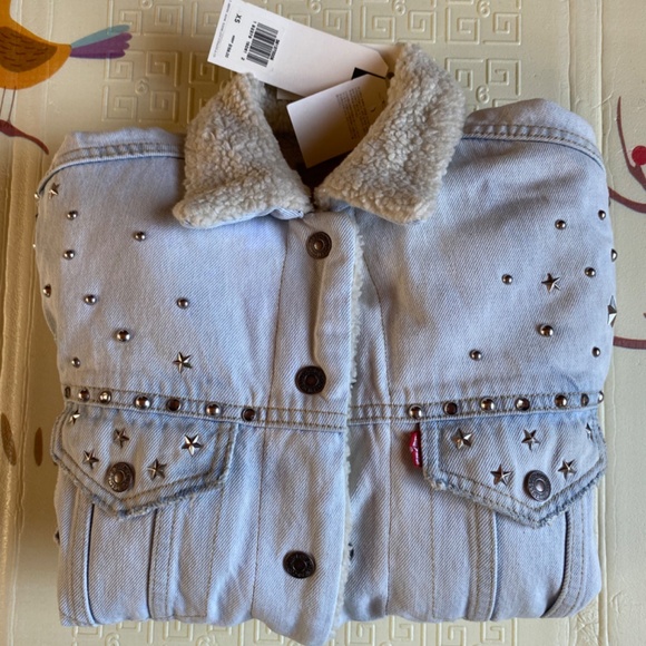 Levi's  Exboyfriend Sherpa Trucker Women Jackett(S) - Picture 11 of 12